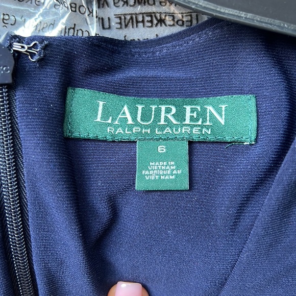 Lauren by Ralph Lauren Women's Essen Combo Luxe Tech Crepe w/Matte Jersey Dress - Picture 3 of 5